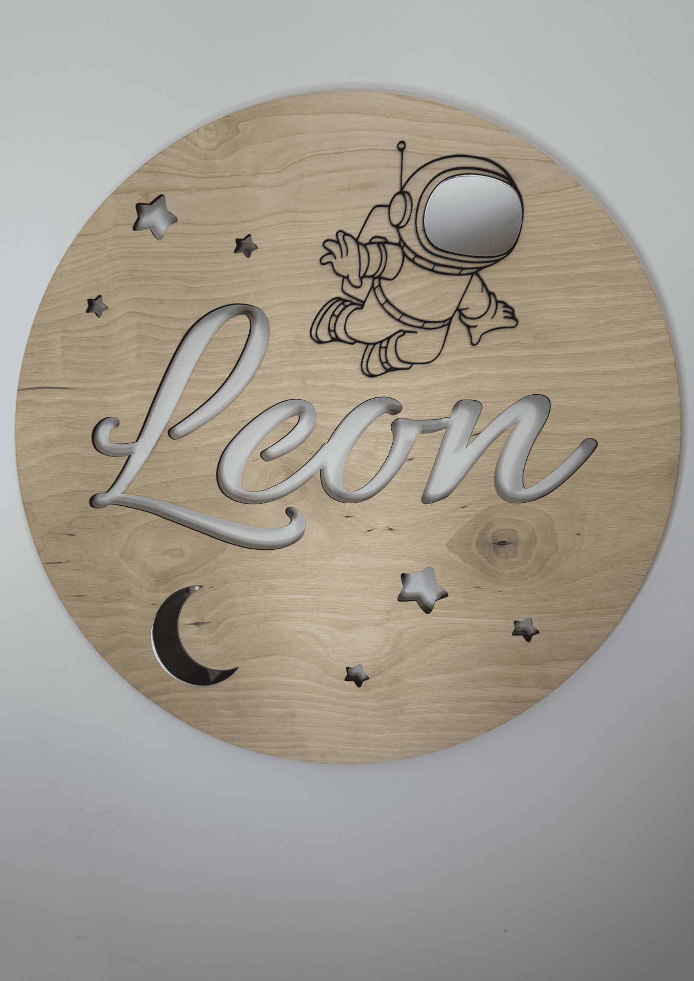 🌙✨ Personalizowana Drewniana Lampka Nocna LED ✨🌙